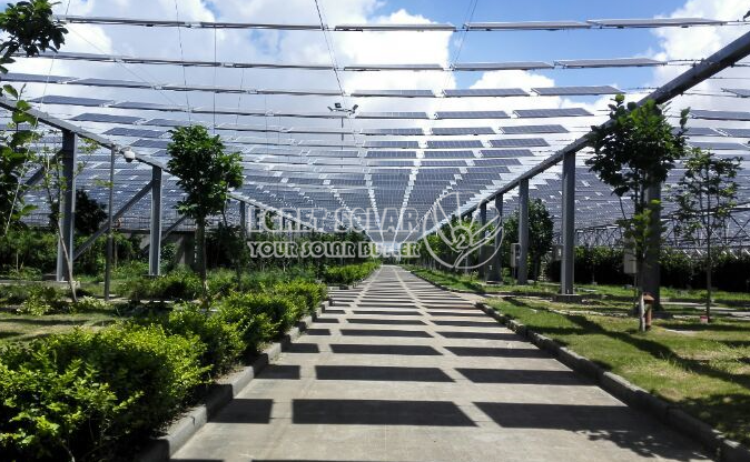 Estructura de montaje fotovoltaico elástico-flexible