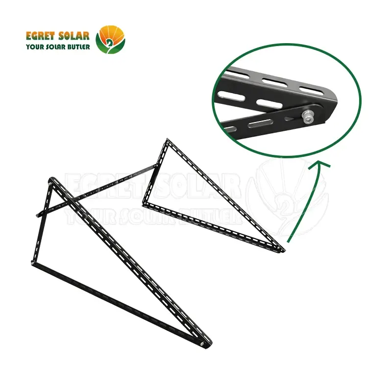 Sistema de montaje de trípode solar plegable de ángulo ajustable