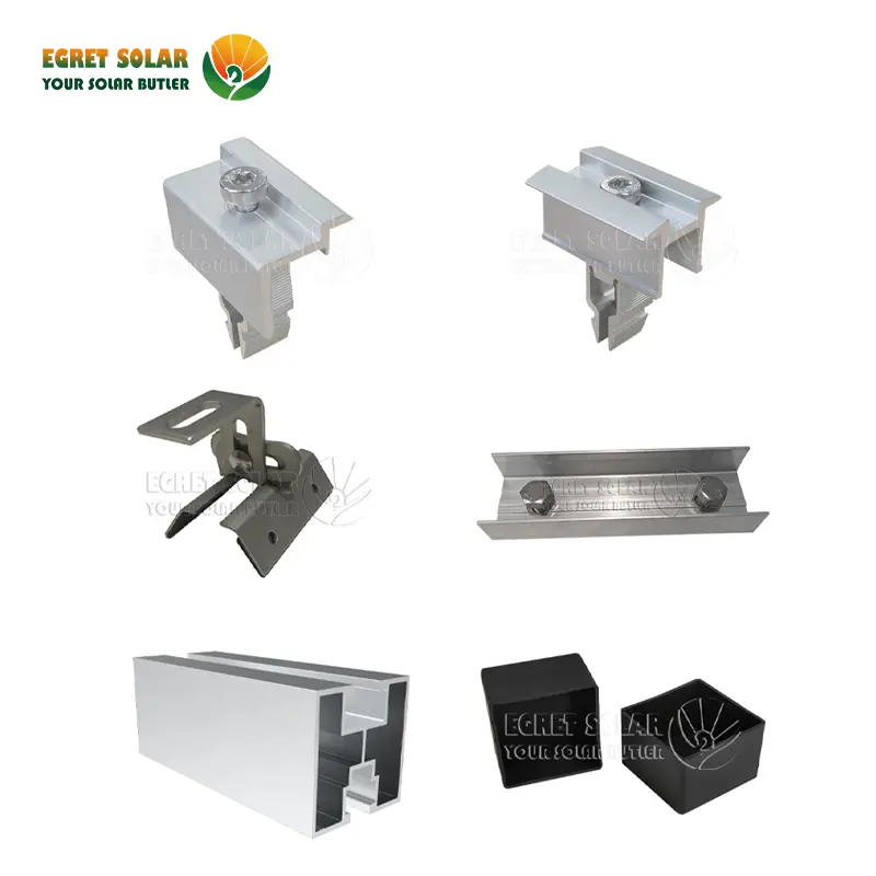 Estructura de montaje de techo de metal de trapezoide solar ajustable