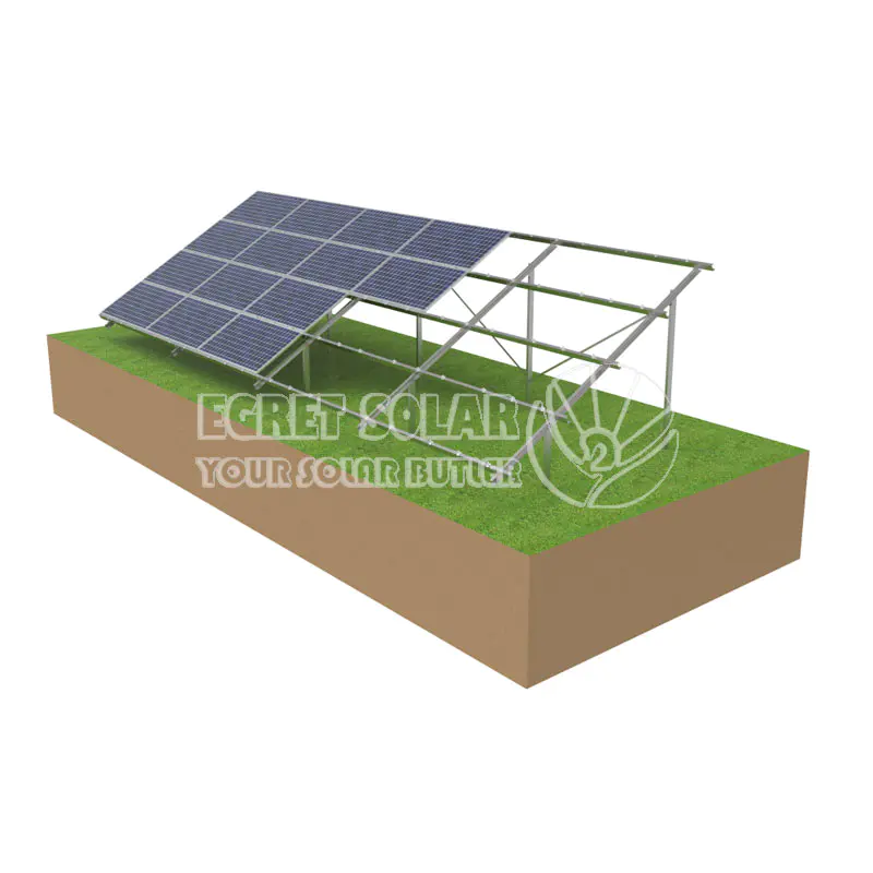 Sistema de montaje en tierra de doble poste solar