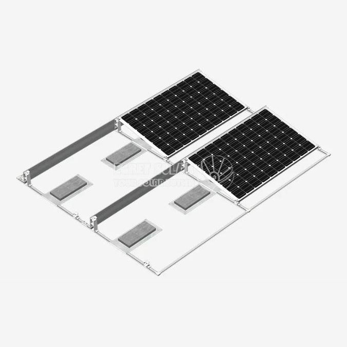 Sistema de montaje solar con balasto en techo plano (un solo lado)