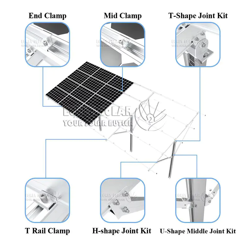 Solar Pile Foundation Ground Mounting System