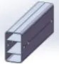 PV Aluminium Solar Mounting Square Tube
