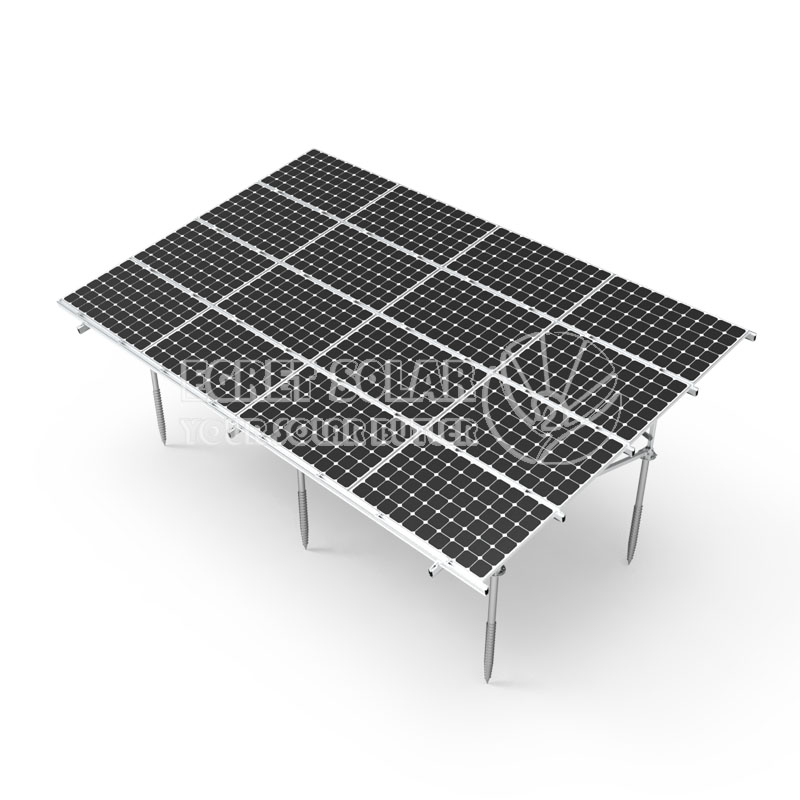 Soporte de montaje en tierra de aluminio solar tipo N