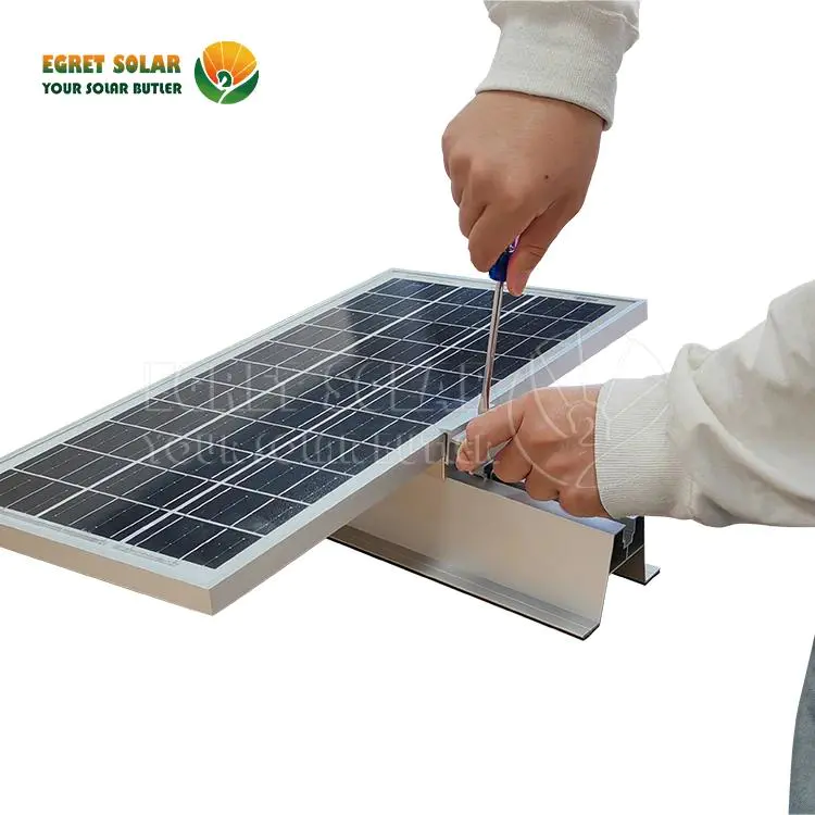 Instalación rápida Sistema de riel corto de aluminio solar