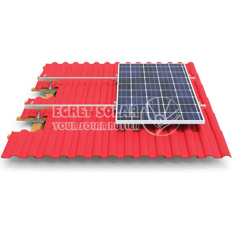 Instalación rápida Sistema de montaje en techo de baldosas solares