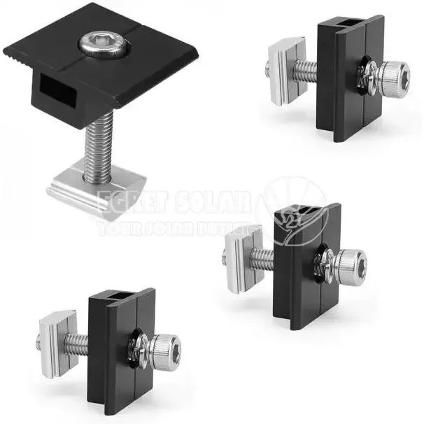 Solar Black Ajustable Mid Clamp