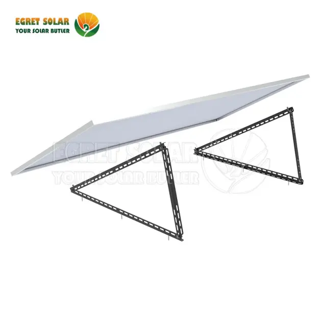 Sistema de montaje de trípode solar negro