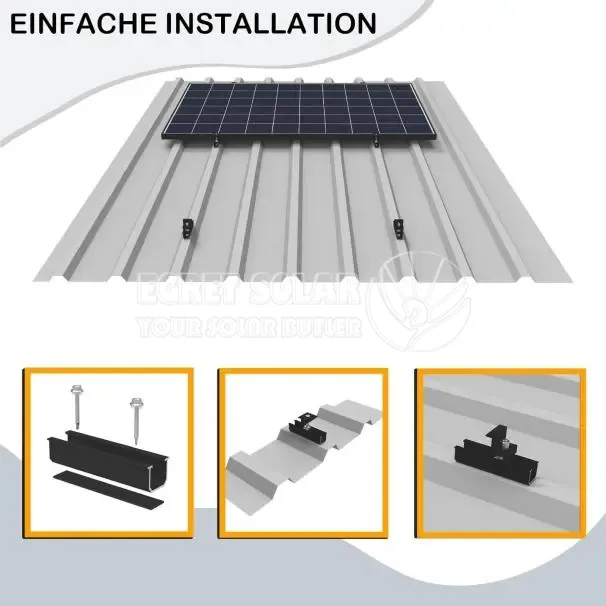 Kit de sistema de ferrocarril de U Black Solar Black