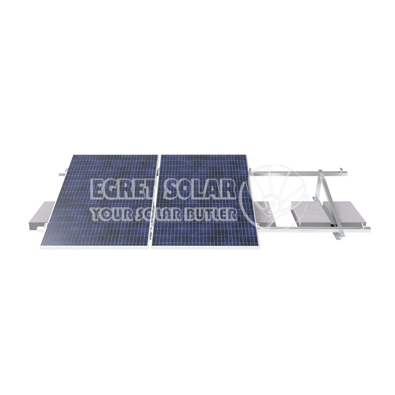 Sistema de montaje de techo de hormigón plano solar