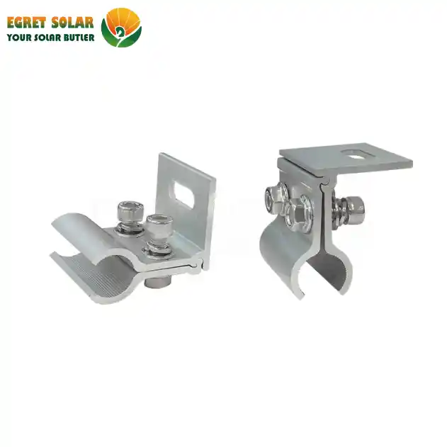 Abrazadera solar para techo con costura vertical